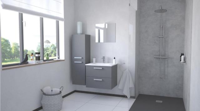Meuble Smart Gris 2 Tiroirs - 60cm
