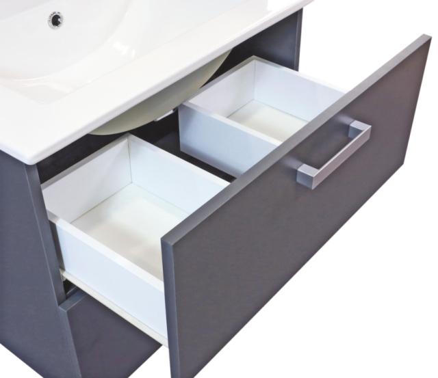 Meuble Smart Gris 2 Tiroirs - 60cm