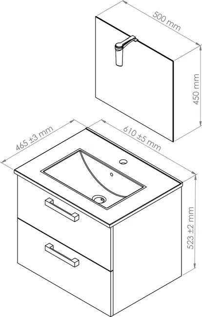 Meuble Smart Bois 2 Tiroirs -  60cm