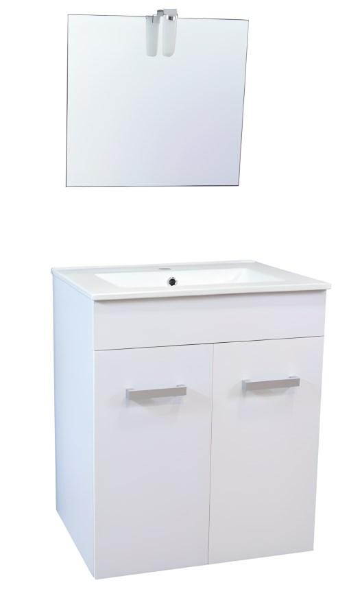 MEUBLE SMART 60CM BLANC 2 PORTES - AYOR