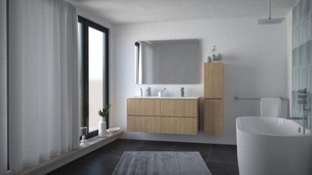 Meuble Trendy 120cm Bois 4 Tiroirs - Ayor