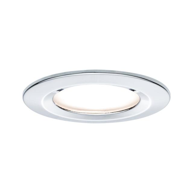 Kit encastrés Premium Coin Slim rond fix e LED 3x6,8W 2700K 230V 51mm Chrome/Alu