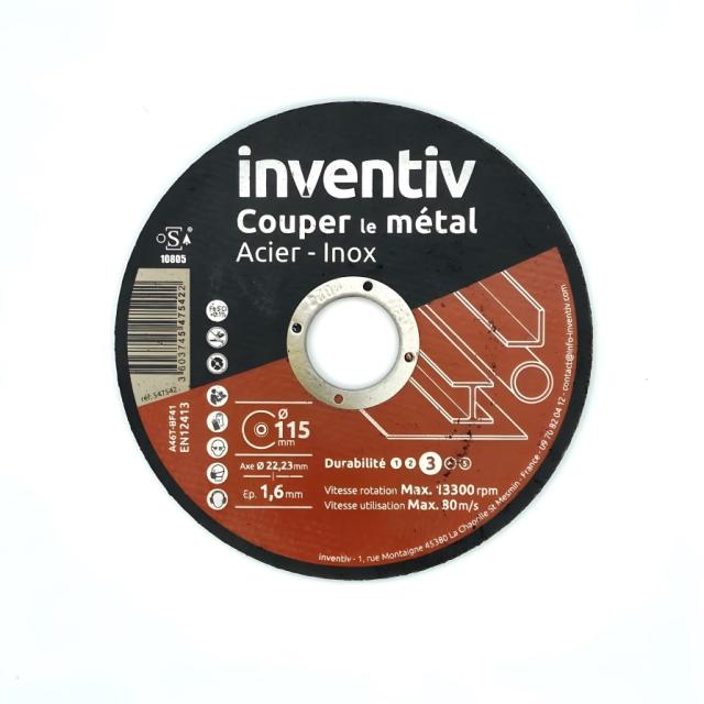 Disque Métal/Inox - D.1115mm/ Ep 1.6mm