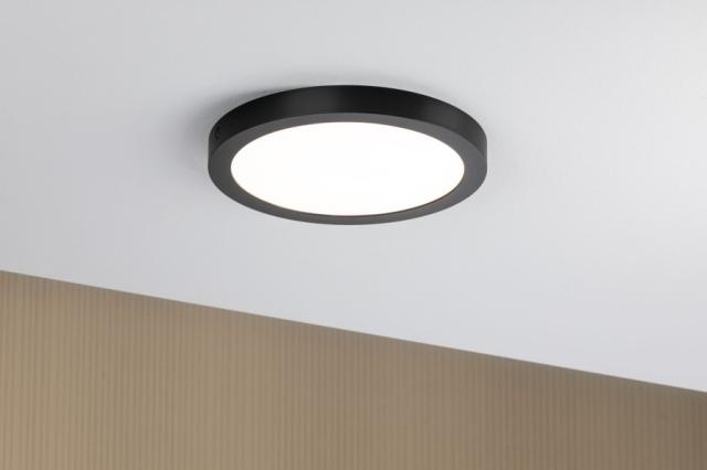 Panneau LED Abia D.300mm 22W 2200lm 2700K plastique noir mat 230V