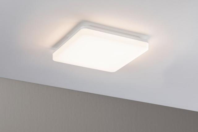 SDB plafonnier Cela LED IP44 15,5W 1650lm 280x280mm WhiteSwitch blanc/plastique