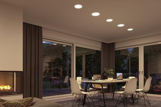 Panneau LED Veluna VariFit D.75mm 4,5W 550lm 4000K blanc satiné 230V IP44
