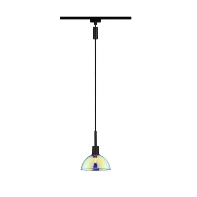 Urail Suspension Sarrasani E14 max 20W Noir dépoli/Dicro métal/verre 230V