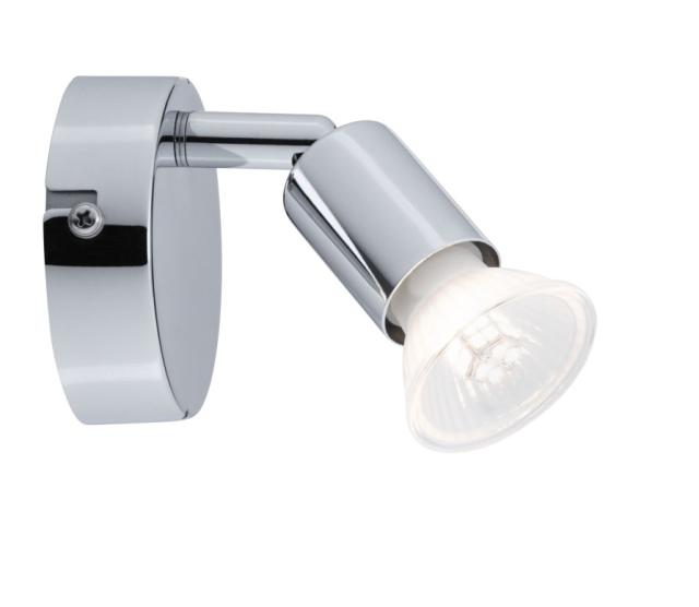 SDB Spot Carolina IP44 GU10 max10W chrome métal 230V sans ampoule