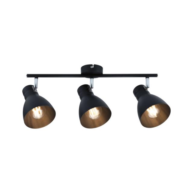 Spot Davy max.3x20W E27 noir 230V métal