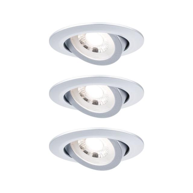 Encastré orientable 70° D.82mm LED intégrée x3 4,8W 580lm 3000K chrome 230V