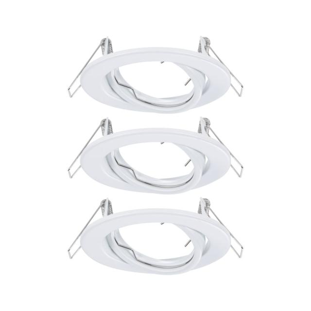 Encastré orientable 20° D.90mm GU10 x3 max.10W gradable métal blanc 230V
