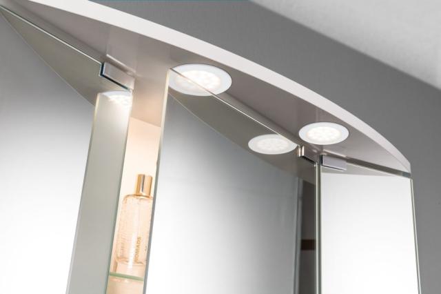 Encastrés kit meuble rond LED 2x2,5W 6 VA 3000K blanc dépoli/Alu 230/12V