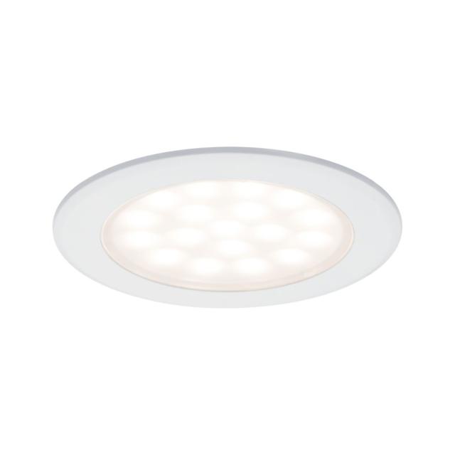 Encastrés kit meuble rond LED 2x2,5W 6 VA 3000K blanc dépoli/Alu 230/12V