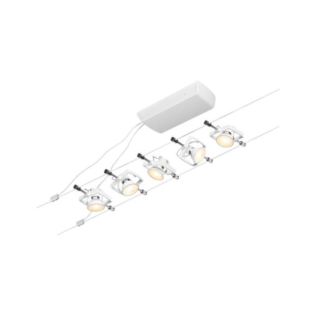 Système Câble Corduo kit MacII GU5,3 max5x10W 230/12V CC 60VA plastique/blanc