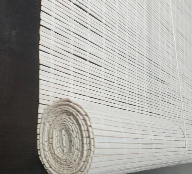Store Enrouleur Bambou Blanc - 120 x 250cm