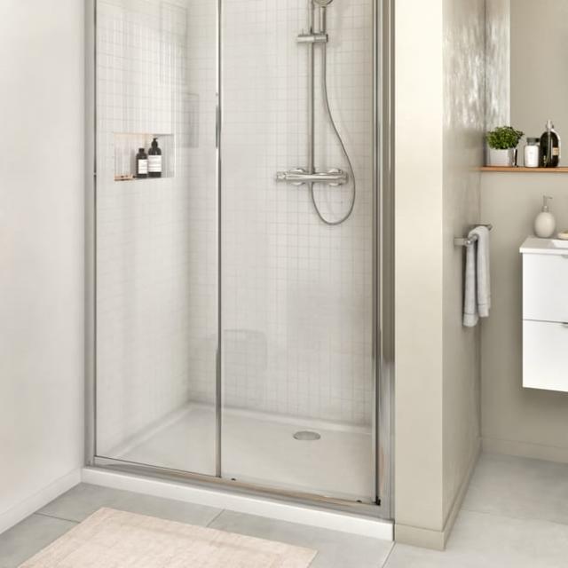 Receveur de douche standard, acrylique, blanc L.140 x l.80 cm