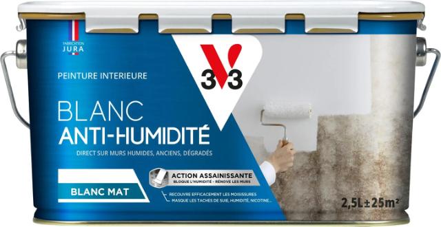 Peinture Multi-Matériaux Intérieur Anti-humidité - 2.5L