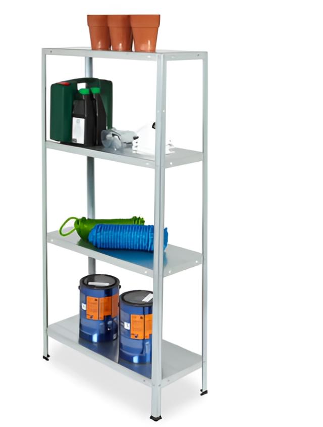 ETAGERE GALVA 4 TABLETTES DE 40KG 140X70X30