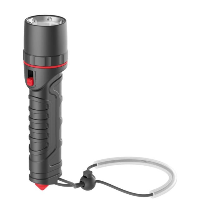 Lampe torche LED 800 Lumens IP68 à piles incluses(4xAAA), 3 modes d'éclairage, 3 modes d'éclairage, 6500 K, Blanc froid