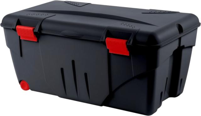 Malle de rangement Trafic 110L noir et rouge