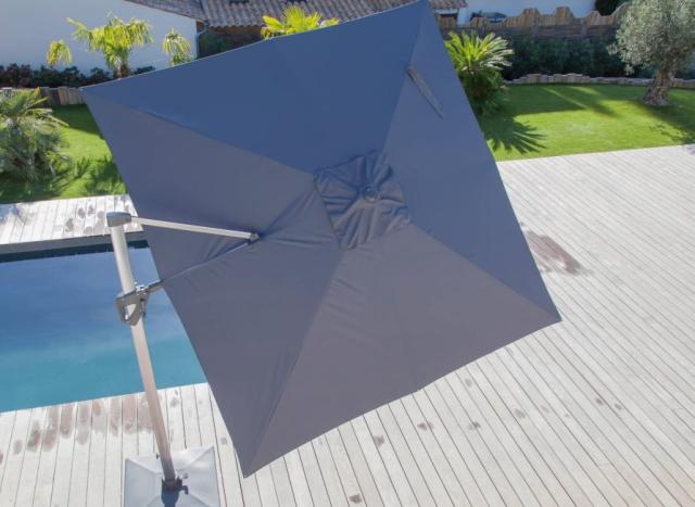 Parasol Aluminium Déporté NH Orientable Avec Manivelle - 3x3 M