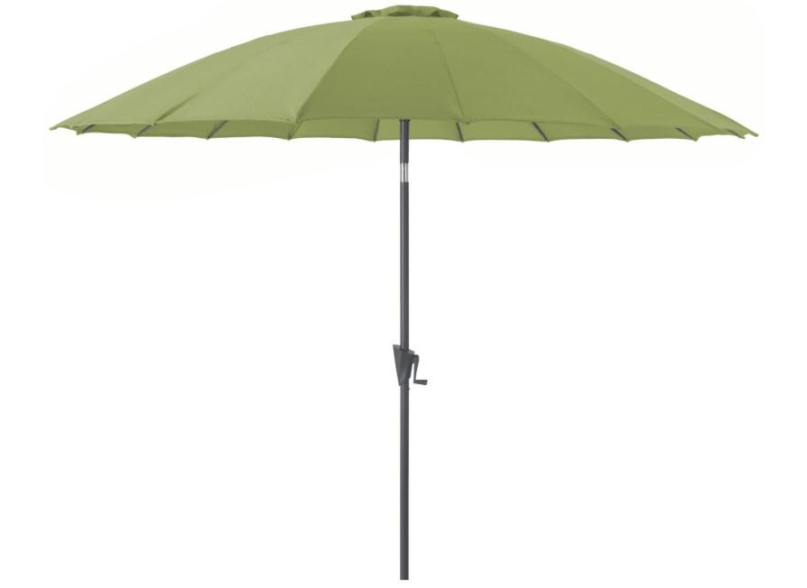 Parasol Aluminium Droit Inclinable Pagode Vert Olive  - Ø.300 Cm