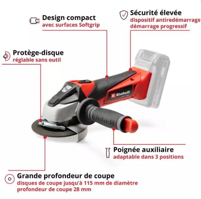 Meuleuse D'angle Sans Fil /TE-AG 18/115 Li-Solo