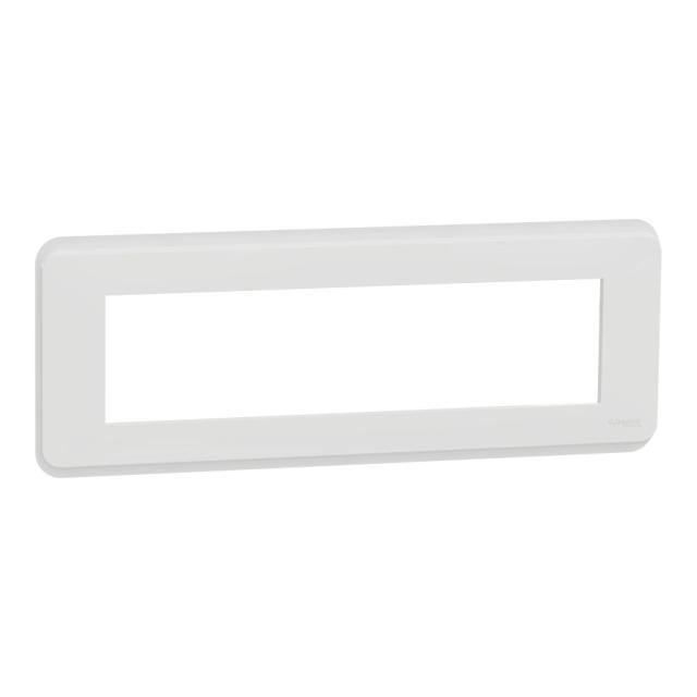 Plaque finition Unica Pro Blanc 8module