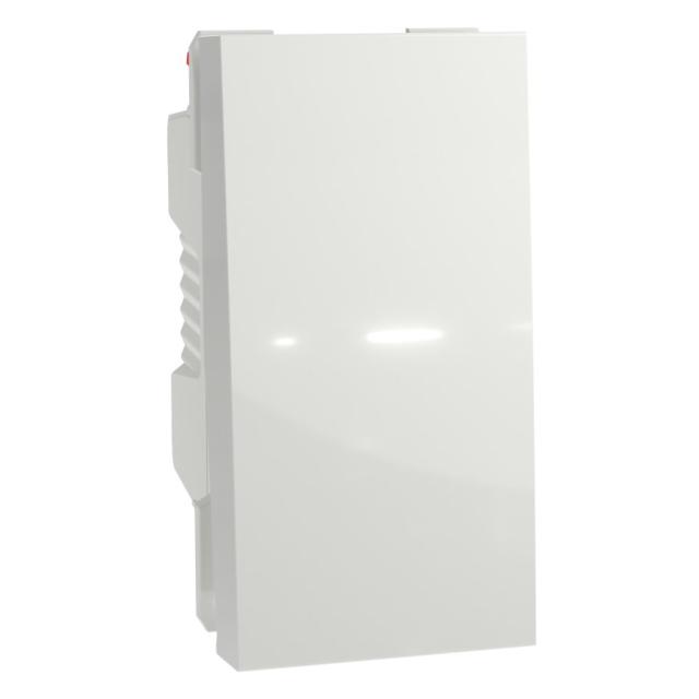 Bouton-poussoir NO 10A rap 1module Blanc