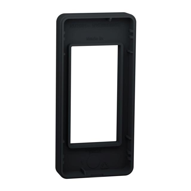 Plaque etroite Anthracite 1module