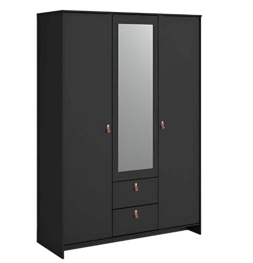 Armoire 3 portes Minkee L137cm noir