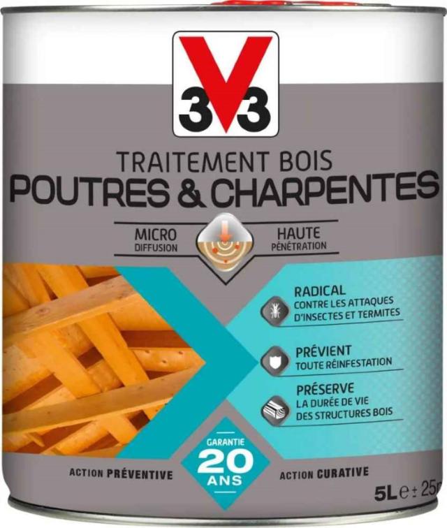 Traitement Poutres et charpentes Incolore - 1L