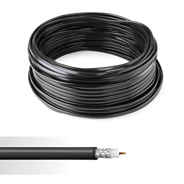 Cable 19patc coaxial extérieur gaine noire 