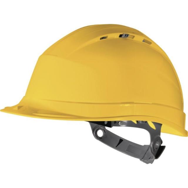 CASQUE VENTILE A/GLISSIÈRE JAUNE