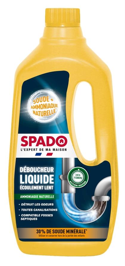 Déboucheur Liquide Cuisine et Salle de Bain Spécial Écoulement Lent 1L - SPADO