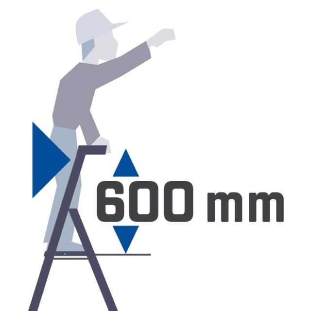 Escabeau en aluminium / Acier Eco Plus 5m 