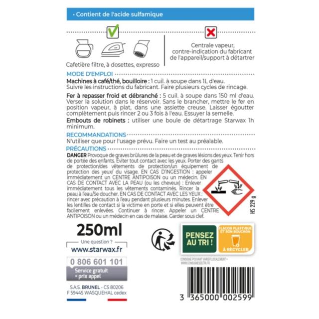 Détartrant pour Petits Électro-Ménagers 250ml - STARWAX