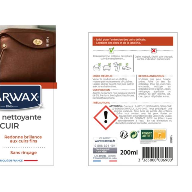 ln nettoyante cuir - STARWAX