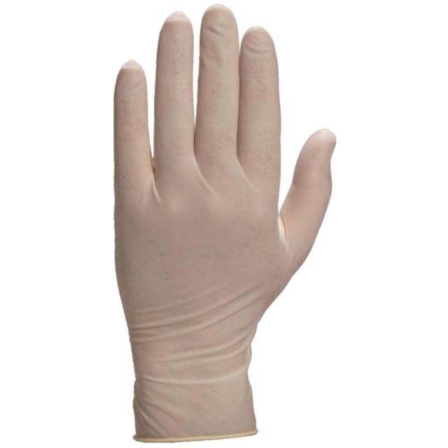 BTE 100 GANTS JETABLES LATEX POUDRÉ ALIMENT  T7/8