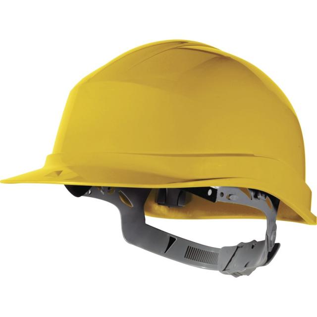 CASQUE CHANTIER A/GLISSIÈRE JAUNE