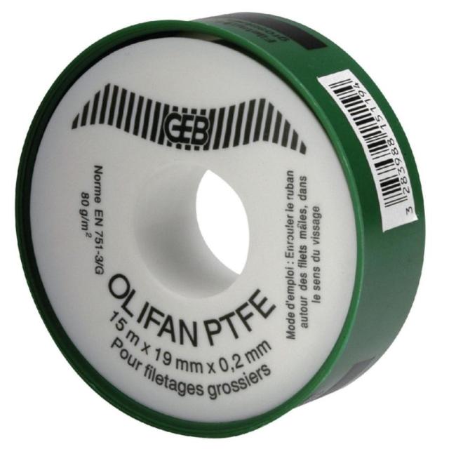 RUBAN OLIFAN PTFE 19MX15MMX0.2MM