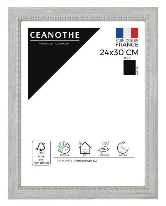 Cadre 24x30 perle gris