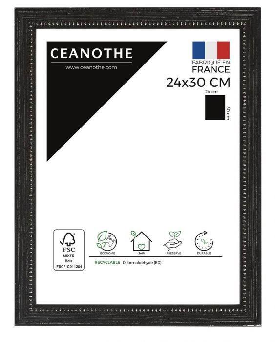 Cadre 24x30 perle noir