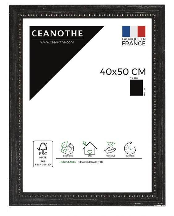 Cadre 40x50 perle noir