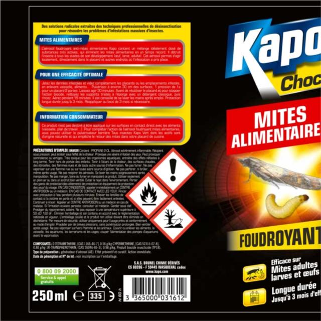 aérosol foudroyant anti-mites alimentaires - KAPO