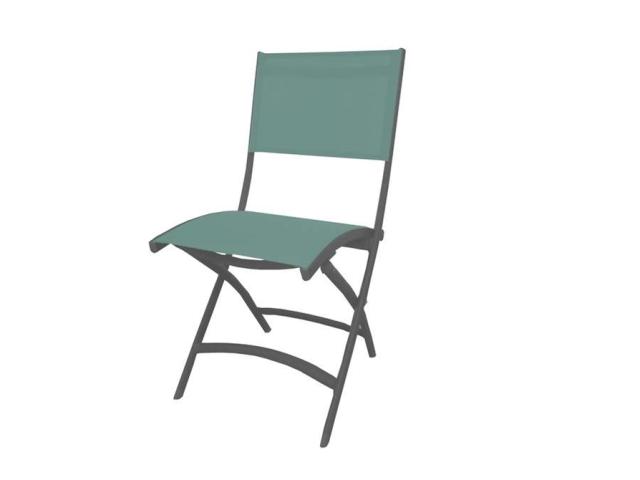 Chaise pliante aluminium Pop vert amande 46x60xH89cm - INVENTIV