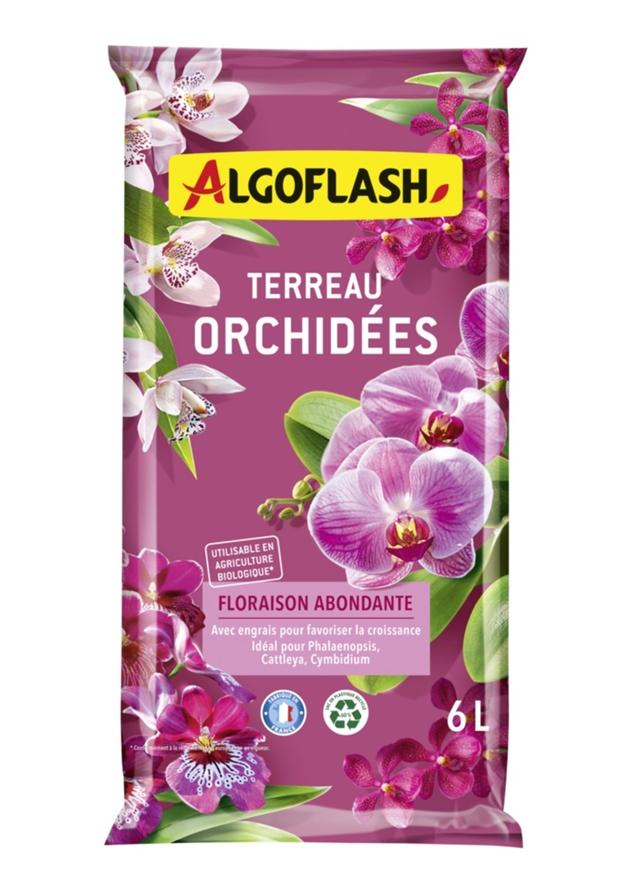 Terreau Orchidées 6L - ALGOFLASH