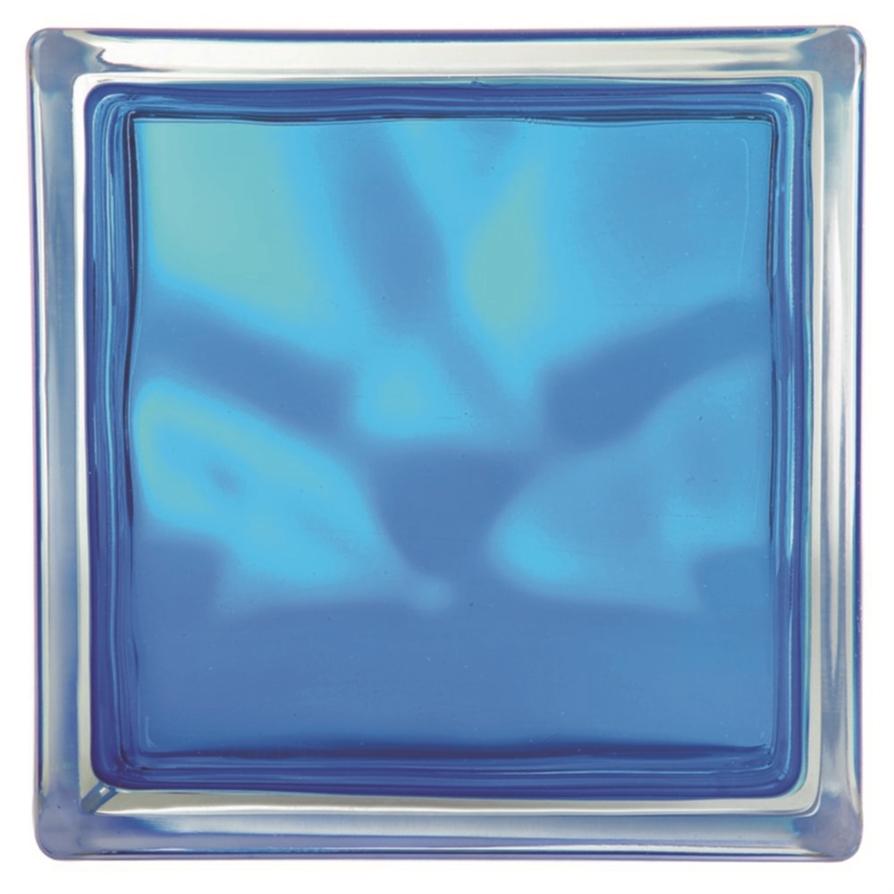 Brique de verre Brilly bleu 19x19x8cm - VITRABLOK