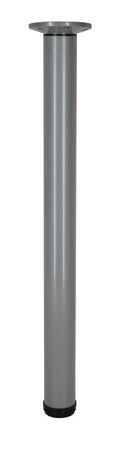 Pied de table, bar et plan de travail ZOOM rond aluminium gris réglable Ø 60 x 730 à 1100mm