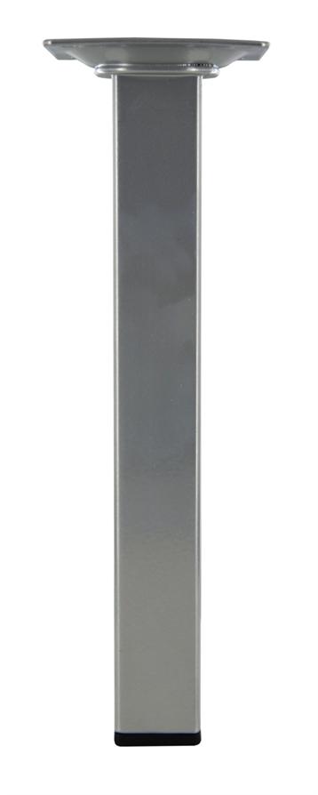 Pied carré acier gris alu, H.200mm 25x25mm - CIME